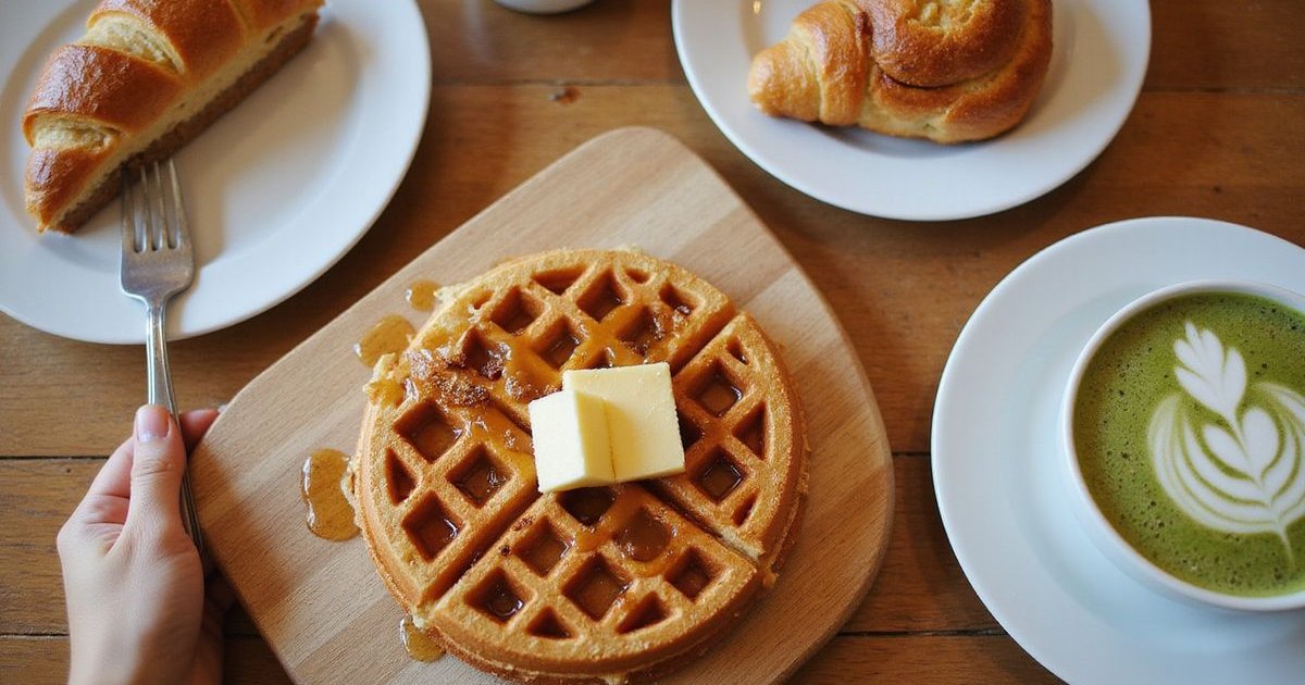 Brunch spread with coffee and food pairings