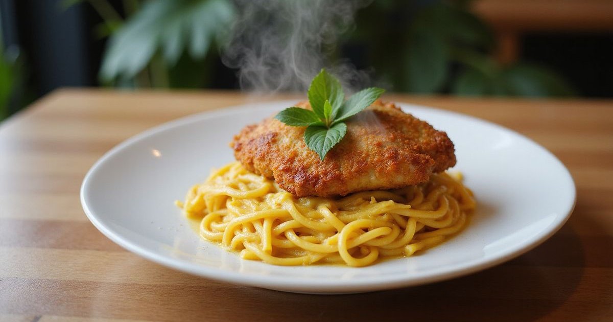 Delicious salted egg pasta