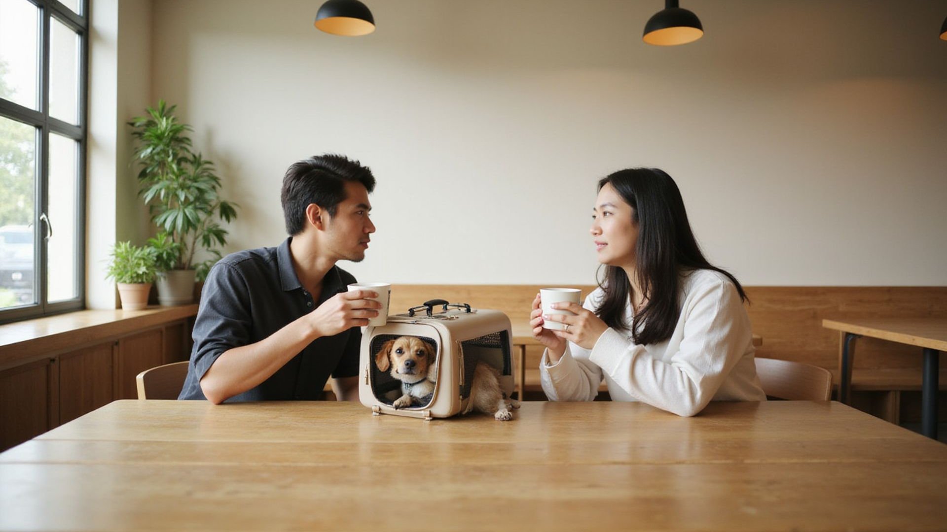 Bubbs and Bites Cafe interior with warm minimalist design